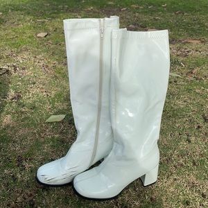 White Gogo boots